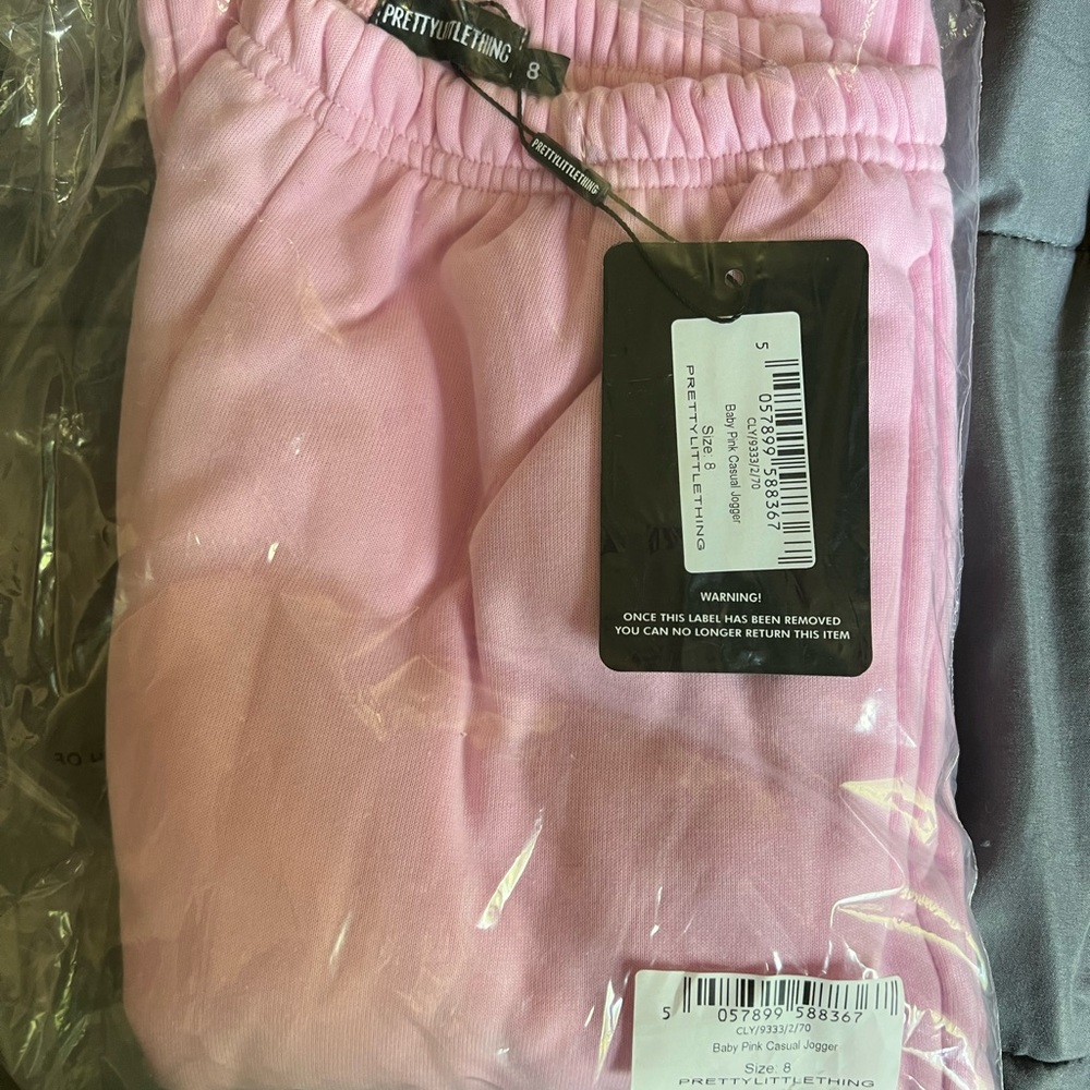 COPY - Prettylittlething baby pink casual jogger